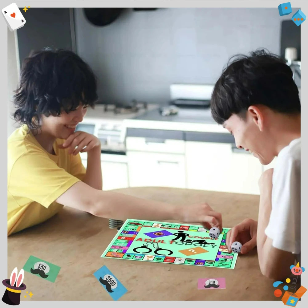Adultopoly Board Game Couples Adultopoly Date Night Game Fun Interactive Relationship Card Game Conversation Cards For Couples