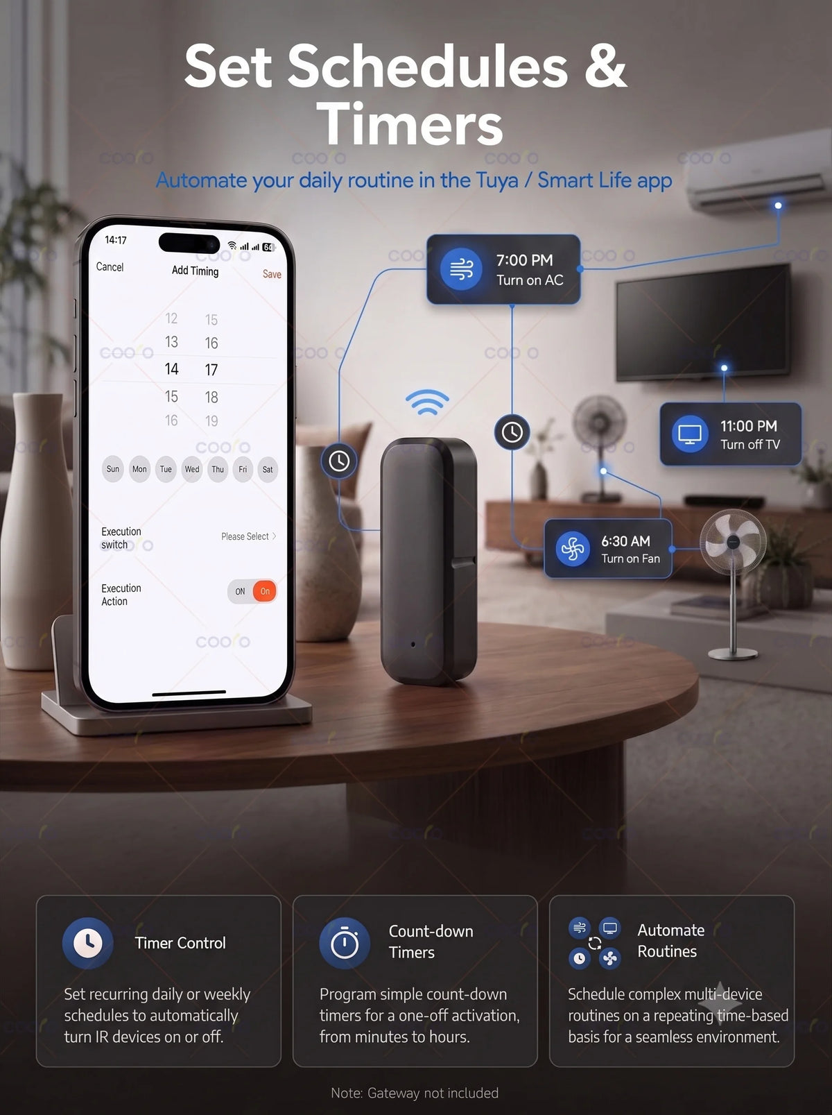 Tuya Zigbee 38KHz IR Remote Control Temperature Humidify Sensor Smart Wireless Universal for TV DVD AC for Alexa Google Home