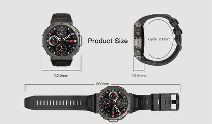 New T-Rex3 GPS Smart Watches 2025 for Xiaomi IOS Military Smartwatch Men 10ATM Waterproof 170 Sport Modes Built-in GPS BT Call