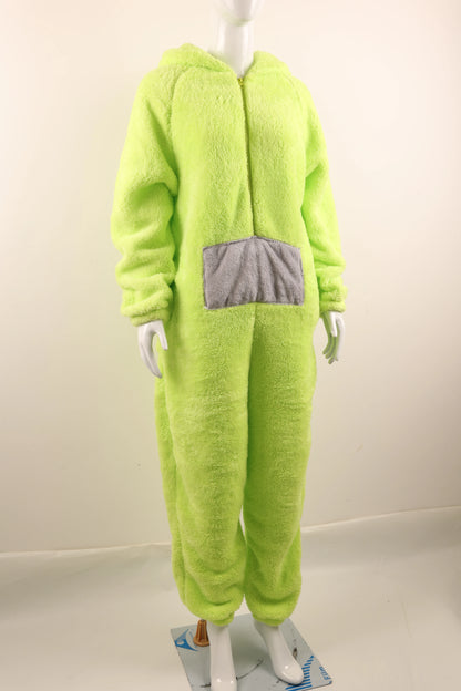Adult Kids Costume Home 4 Colors Funny Tinky Winky Anime Tele baby tubbies Laa-Laa Po Soft Long Sleeves Piece Pajamas Costume
