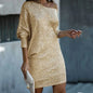 Sequin Summer Dresses Women Mini Off Shoulder Spring Maxi Party Prom Dress Night High Waist Streetwear Sexy Elegant Vestidos
