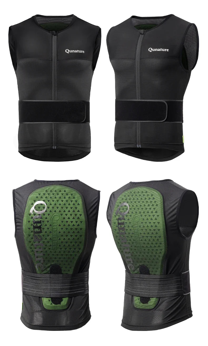 Qunature Winter Ski Vest CE1 Level Anti-Collision Waist Protector Sports Vests Protection Adults Vest Anti-Fall Vest Jackets