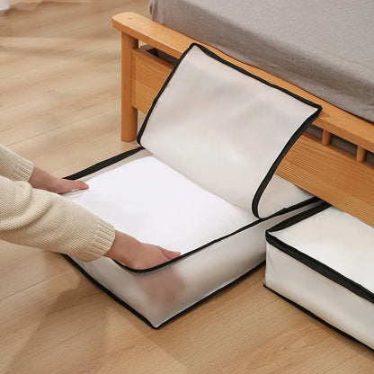 Underbed Storage Bag Foldable Quilt Bag Wardrobe Clothes Storage Box Dustproof Organizer Large Capacity Quilt Storage Bag