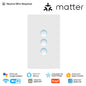 MOES Matter Tuya WiFi Smart Concave Glass Panel Light Switch Neutral Wire Required Compatible with Alexa Google Home SmartThings