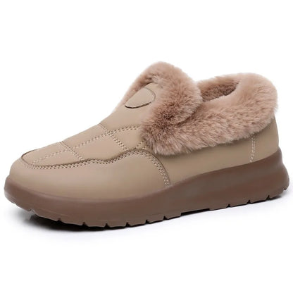 Women's New Winter Cotton Boots with Plush and Thick Cotton Shoes for Warmth and Anti Slip Casual Warm Comfortable Snow Boots