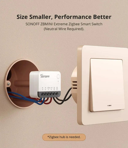 NEW SONOFF ZBMINIR2 Zigbee3.0 Mini Smart Switch Detach Relay Neutral Wire Required Remote Control Via Alexa Google SmartThings