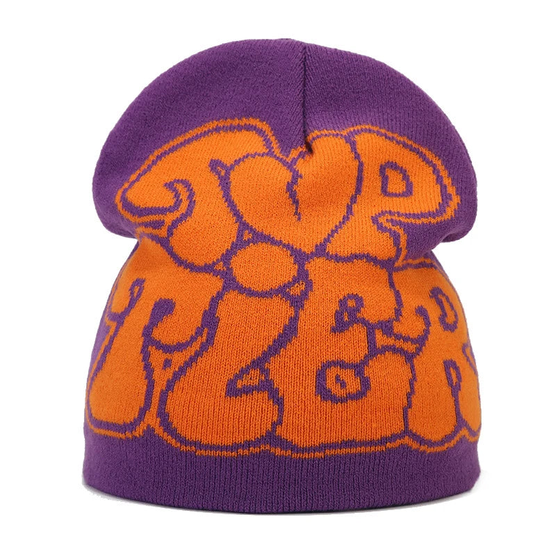 Bocca Beanie Y2K Knitting Hat For Men Women Warm Winter Autumn Letter Cartoon Streetwear Knitting Cap Hip Hop Gorras New Fashion