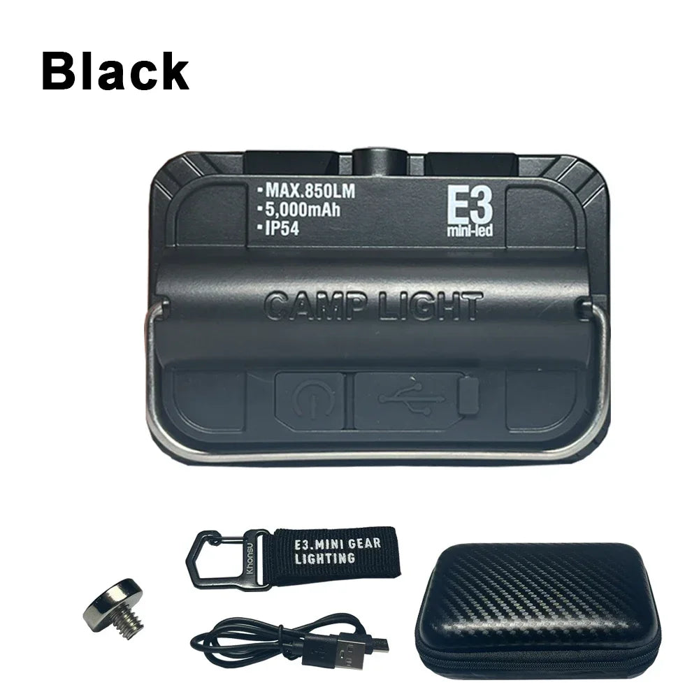 MINI E3 Camping Lights LED Outdoor 5000Mah Rechargeable Emergency Lighting Waterproof Portable Hanging Lamps For Camp Fishing