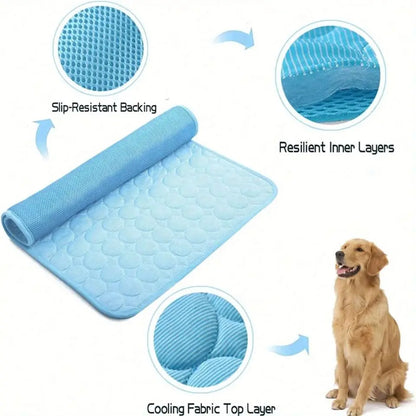 Dog Cooling Mat Summer Pad Mat For Dogs Cat Ice Silk Blanket Sofa Breathable Pet Dog Bed Summer Washable For Small Large Dog Cat