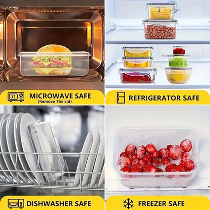 48pcs Food Storage Containers Set Kitchen Organizers Leakproof Meal Prep Containers Local Warehouse - Airtight, BPA-Free, Easy-Snap Lids, Stackable Includes 24 Lunch Containers, 24 Lids, Free Labels, And Marker For Pantry And