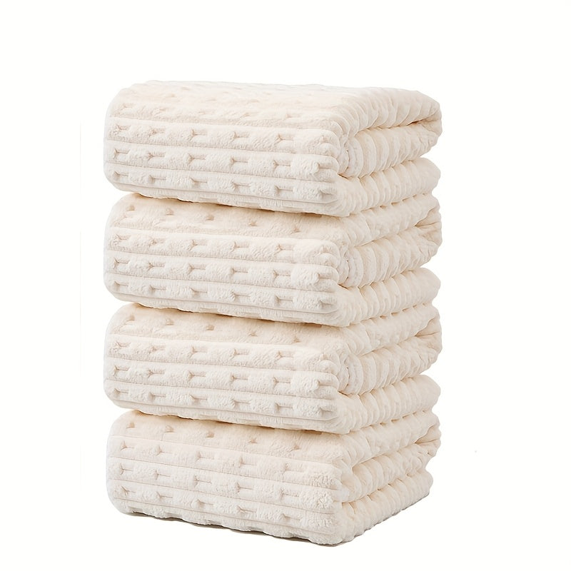 4 Pack Adult Microfiber Bath Towels, Super Absorbent Soft Waffle Bath Towels, Quick Dry Bath Towels For Daily Use, Spa, Gym And Travel, Wash Cloths