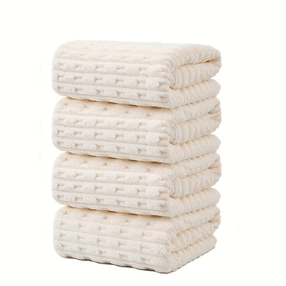 4 Pack Adult Microfiber Bath Towels, Super Absorbent Soft Waffle Bath Towels, Quick Dry Bath Towels For Daily Use, Spa, Gym And Travel, Wash Cloths